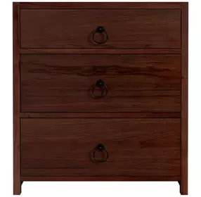 Lark Medium Brown 25" 3 Drawer Nightstand