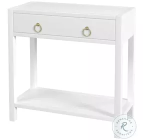 Lark White 1 Drawer Nightstand