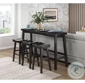 Caspian Black Pub Height Dining Room Set