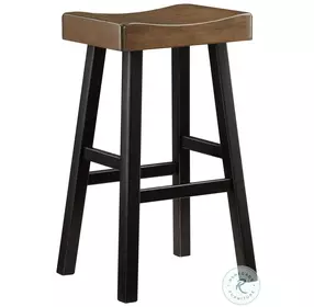 Caspian Black And Brown Pub Stool Set Of 2