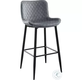 Nya Dark Gray Pub Chair Set Of 2