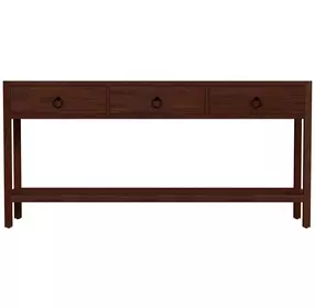 Lark Medium Brown 65" Rectangular 3 Drawer Console Table