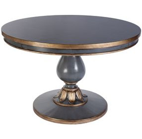 Evie Pastel Blue 48" Round Single Pedestal Dining Table