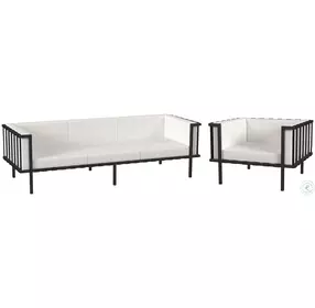 Norway Black And White Outdoor Conversation Set