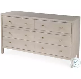Nora Antique Taupe 6 Drawer Wide Dresser