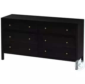 Nora Antique Coffee 6 Drawer Wide Dresser