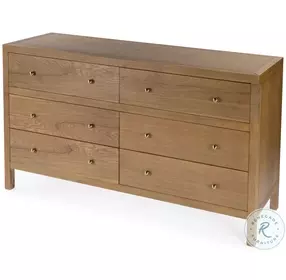Nora Light Neutral 6 Drawer Wide Dresser