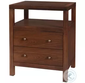 Nora Walnut 2 Drawer Nightstand