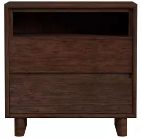 Halmstad Brown 24" Panel 2 Drawer Nightstand