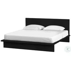 Halmstad Black King Platform Bed