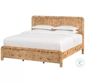 Cora Light Burl King Panel Bed