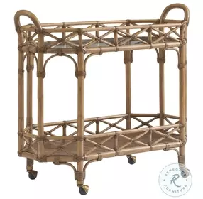 Key Biscayne Light Driftwood Nautilus Bar Cart