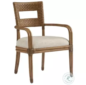 Key Biscayne Light Driftwood Delano Woven Arm Chair