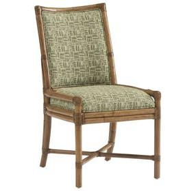 Key Biscayne Oceanside Green Upholstered Side Chair
