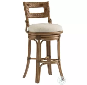 Key Biscayne Light Driftwood Swivel Bay Harbour Bar Stool