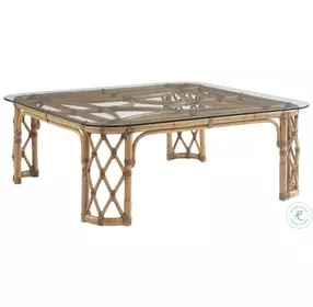 Key Biscayne Light Driftwood Square Coral Reef Cocktail Table