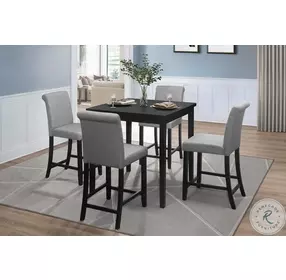 Adina Black Counter Height Dining Room Set