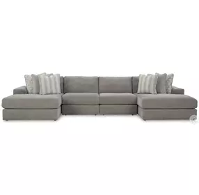 Avaliyah Ash Modular 4 Piece Double Chaise Sectional