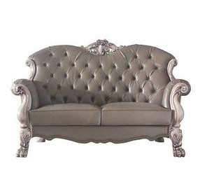 Dresden Gray 71" Loveseat with Pillow and Nailhead Trim