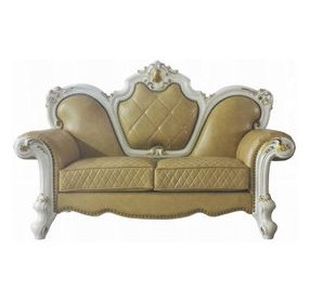 Picardy Butterscotch 70" Loveseat with Pillow and Nailhead Trim
