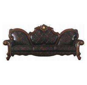 Picardy Brown 110" Oversized Sofa with Nailhead Trim