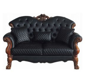 Dresden Green 71" Loveseat with Pillow and Nailhead Trim