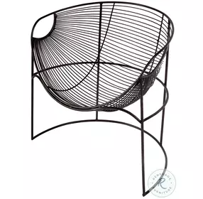 Artemis Black Basket Accent Chair