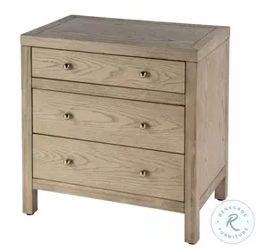 Nora Light Oak 3 Drawer Nightstand