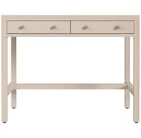 Nora Antique Taupe 40" Rectangular 2 Drawer Writing Desk