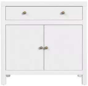 Nora White 31" 1 Drawer 2 Door Accent Storage Cabinet