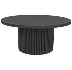 Reba Black Round Cocktail Table