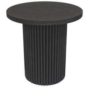 Reba Black Round End Table