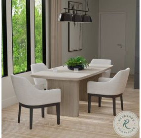 Reba Natural White Wash Extendable Dining Room Set
