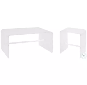 Corsica Clear Acrylic Rectangular Occasional Table Set