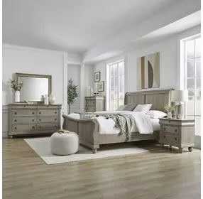 Rustic Traditions Saddle Tan Sleigh Bedroom Set