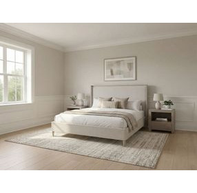 Zest Cream Upholstered Panel Bedroom Set