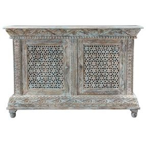 Beth Seaside Blue 2 Door Accent Cabinet