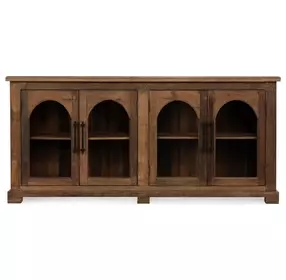 Zion Natural 4 Glass Door Buffet