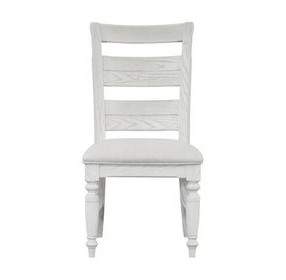 Clover Ridge Whitewash Ladder Back Side Chair Set of 2