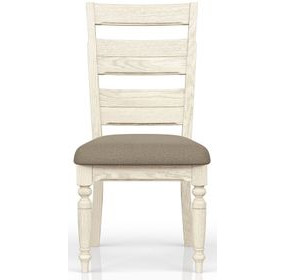 Clover Ridge Whitewash Ladder Back Side Chair Set of 2