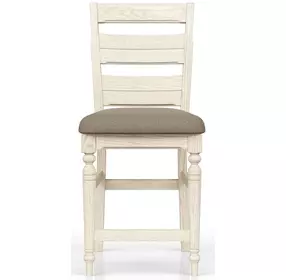 Clover Ridge Whitewash Ladder Back Counter Stool Set of 2