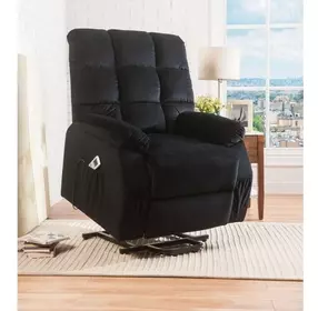 Ipompea Black Recliner with Power Lift and Massage