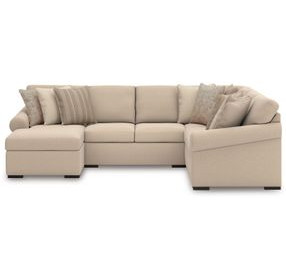 LadyMae Twill 4 Piece Sectional with LAF Chaise