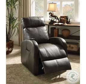 Ricardo Brown Synthetic Leather Metal Power Recliner with Lift