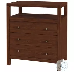 Nora Walnut 3 Drawer Tall Nightstand
