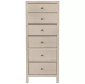 Nora Antique Taupe 22" Rectangular 6 Drawer Lingerie Chest