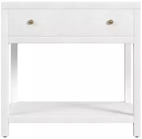 Nora White 1 Drawer Nightstand