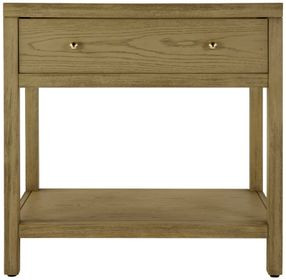 Nora Light Oak 1 Drawer Wide Nightstand