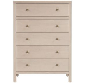 Nora Antique Taupe 36" Rectangular 5 Drawer Tall Dresser