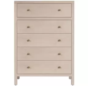Nora Antique Taupe 36" Rectangular 5 Drawer Tall Dresser